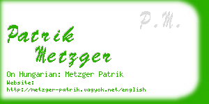 patrik metzger business card